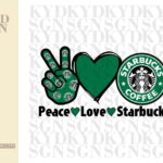 Peace Love Starbucks SVG