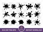 Splatter SVG Paint Splat SVG Clipart PNG EPS