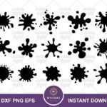 Splatter SVG Paint Splat SVG Clipart PNG EPS