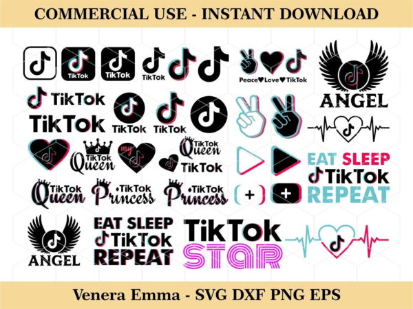 Tiktok Bundle ClipArt SVG