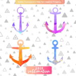 Watercolor Anchor Sublimation