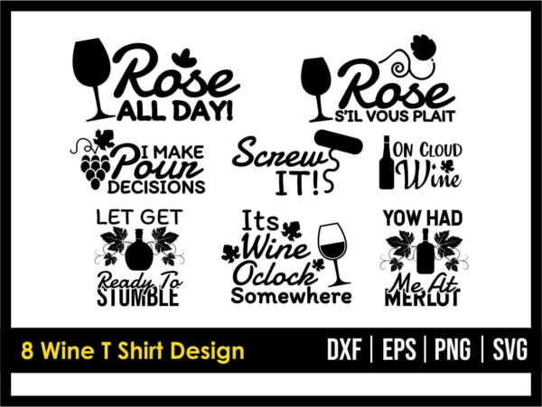 Wine T Shirt Design