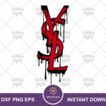 YSL Brand Logo Drip