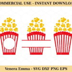 Popcorn Monogram SVG