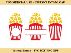 Popcorn Monogram SVG