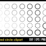 Dotted Circle Clipart, Dotted Frame SVG, Dotted Circle SVG Cut Files For Cricut