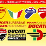 Ducati Decals Stickers Vector SVG Cut Files