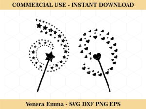 Fairy Wand SVG Clipart Cut File