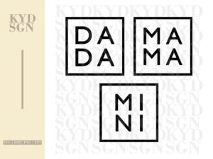 Family Shirt Design Cut Files Dada Mama Mini