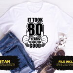 Funny 80th Birthday T Shirt Design SVG