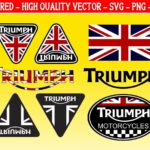 Graphic Set Triumph Decals Stickers Vector SVG PNG