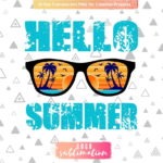 Hello Summer High Heat Screen Print Transfer