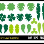 Jewelry Leaf Earring SVG Bundle