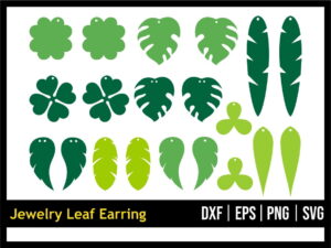 Jewelry Leaf Earring SVG Bundle