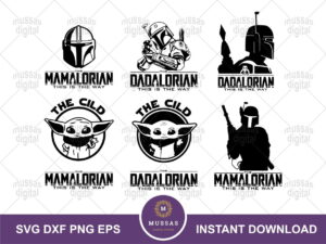 Mandalorian Family SVG Bundle