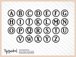 Monogram Keychain SVG Alphabet