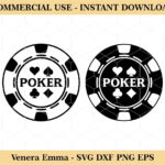 Poker Chip Queen SVG