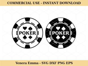 Poker Chip Queen SVG