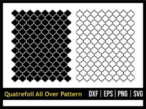 Quatrefoil All Over Pattern SVG