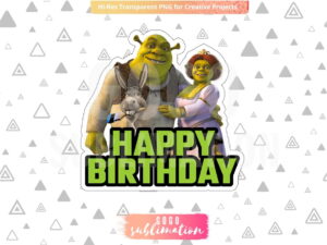 Shrek Birthday Party Cake Topper Printable PNG