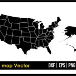 USA map Vector United States of America SVG