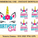 Unicorn Birthday Girl SVG for Cricut