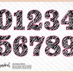 Zebra Number SVG 0-9