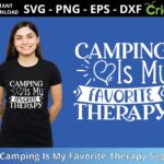 Camping Is My Favorite Therapy Svg