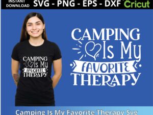 Camping Is My Favorite Therapy Svg