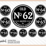 Old No 60-69 Birthday SVG