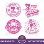 party barbie svg cut file shirt design