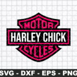 pink harley davidson svg