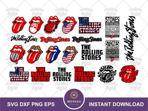 the rolling stones svg bundle