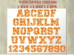 Basketball font vector 2