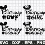 Birthday Squad SVG Bundle, Mickey Minnie Mouse SVG