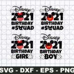 Disney Birthday Boy Girl Squad 2021 SVG