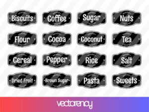 Kitchen Labels Svg Kitchen Svg Coffee Svg Tea Svg Pantry Labels