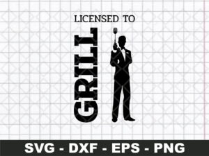 Licensed to Grill James Bond svg