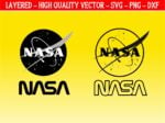 Nasa Logo Outline SVG Cricut Cut File Instant Download