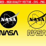 Nasa Logo Outline SVG Cricut Cut File Instant Download