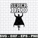 Super Dad Superman Flying SVG