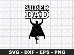 Super Dad Superman Flying SVG