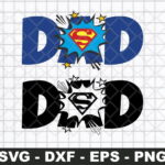 Superman Dad Word Boom SVG