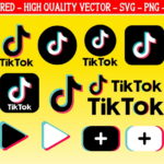 Tiktok logo SVG Layered Instant Download Cricut Silhouette Cameo