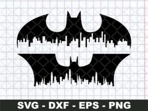 batman logo gotham cityscape