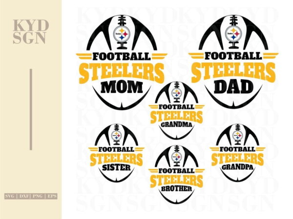 football family steelers SVG Mom Dad shirt desing PNG Vector