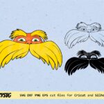 lorax face svg cut file clipart dr seuss