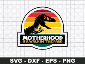 motherhood is a walk in the park svg - jurassic park logo svg