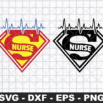 superman nurse heartbeat svg