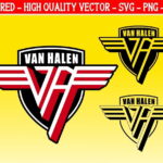 van halen svg layered 2 color and silhouette